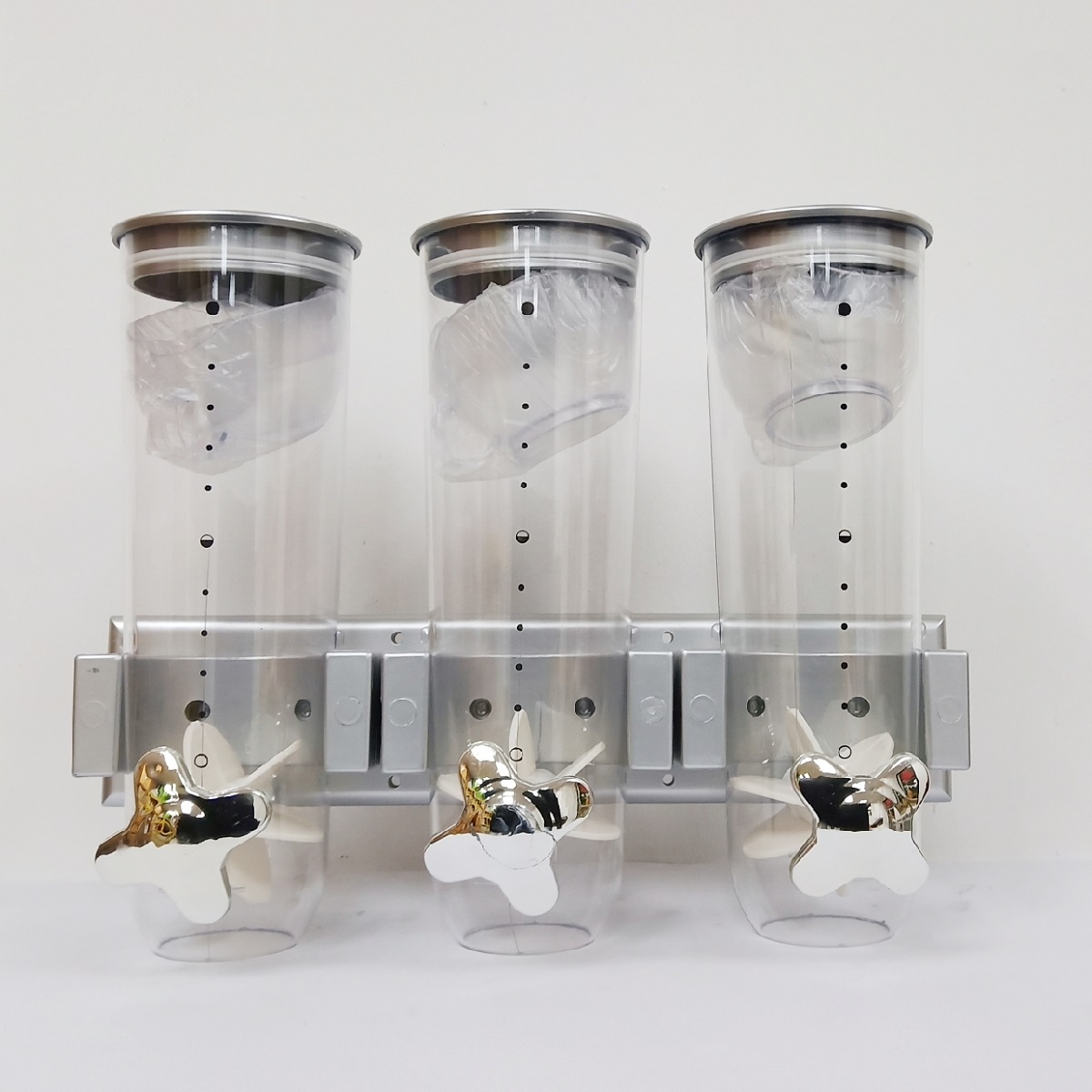 Coffee Bean Dispenser Wall Mounted 3 Column 108mm Hopper